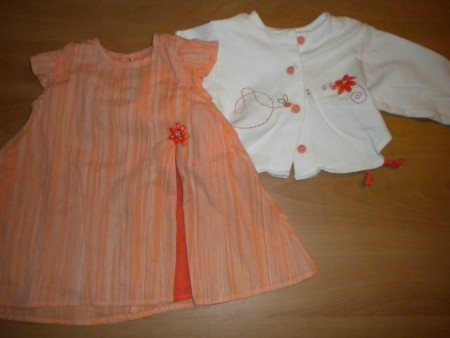 Ensembe robe orange (REF 1V6) VENDU